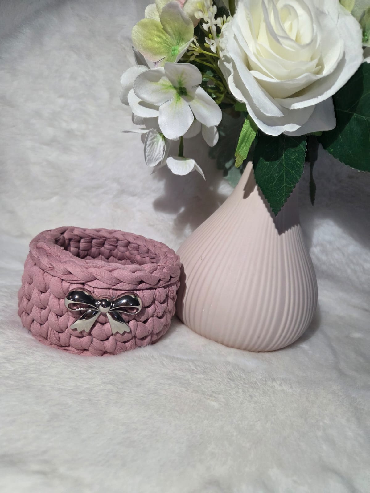 🎀 Kleines Rosa Körbchen „Schleifenzauber“