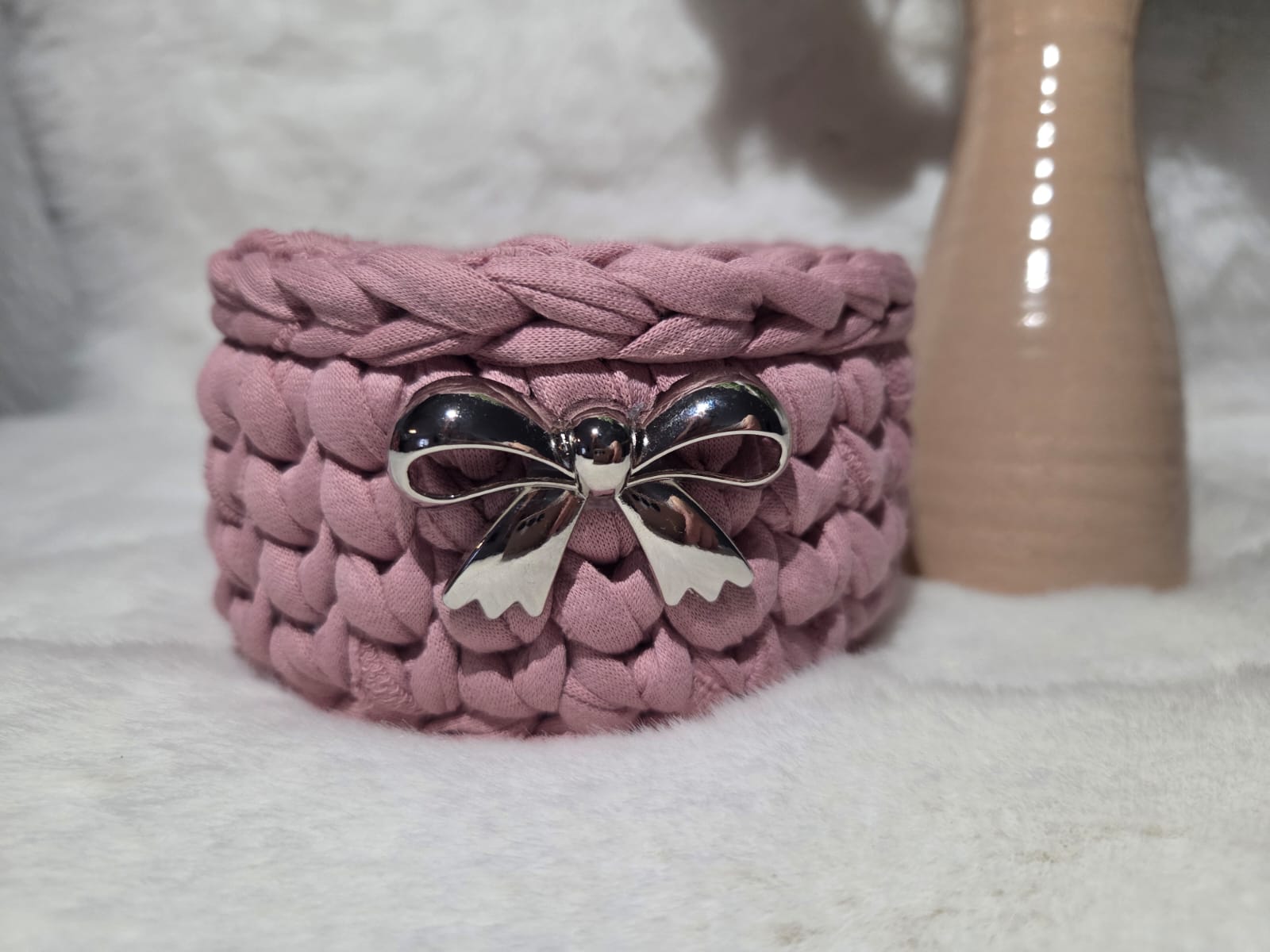 🎀 Kleines Rosa Körbchen „Schleifenzauber“