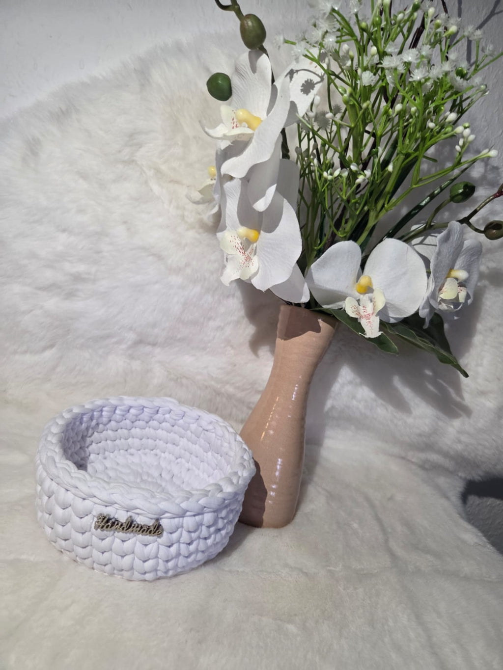 🤍 Häkel-Körbchen „Pure Elegance“ – Weiß
