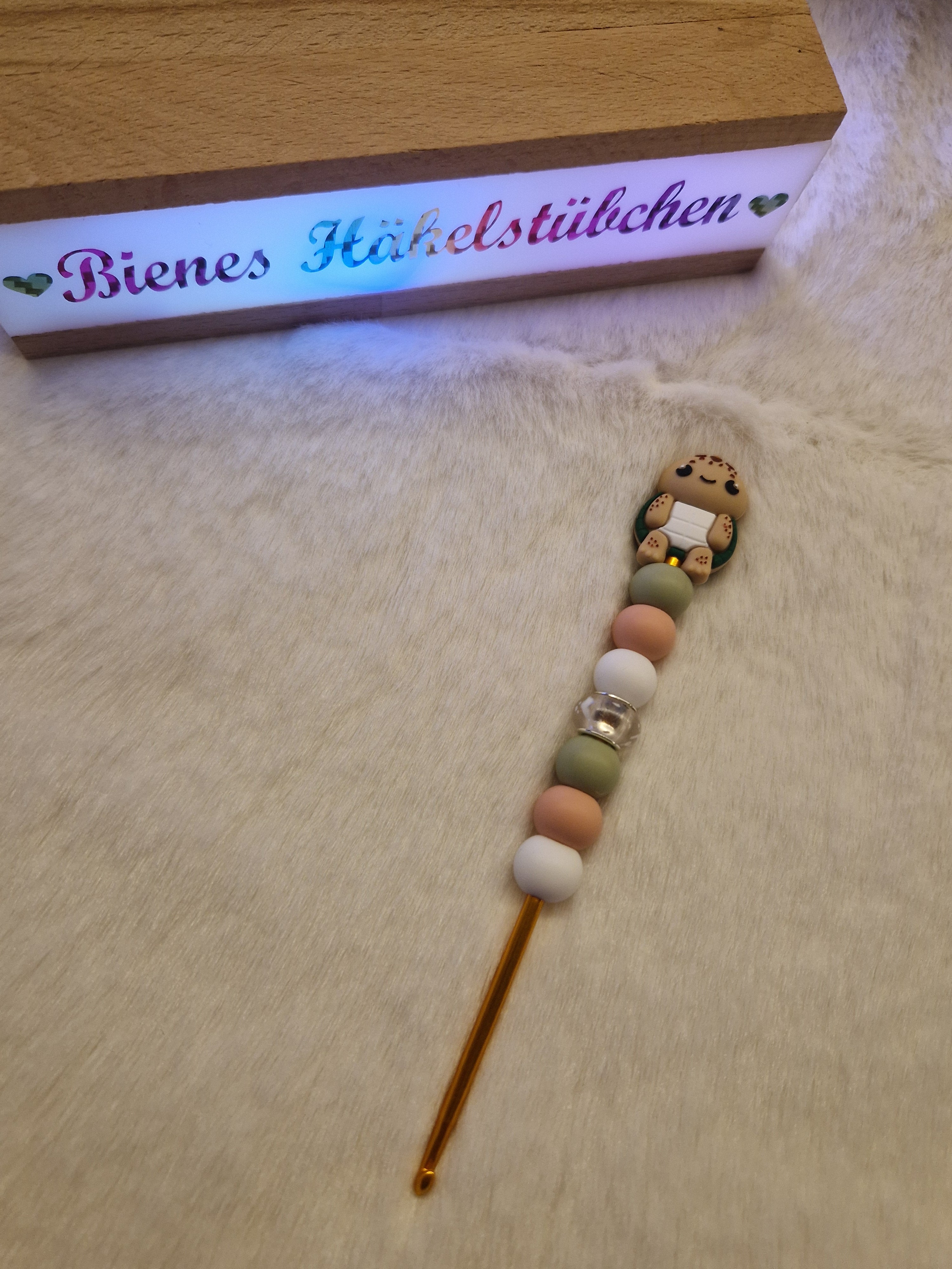 🧶 Ergonomische Schmuck-Häkelnadeln 3,5mm (Schildkröte) Häkeln mit Stil & Komfort