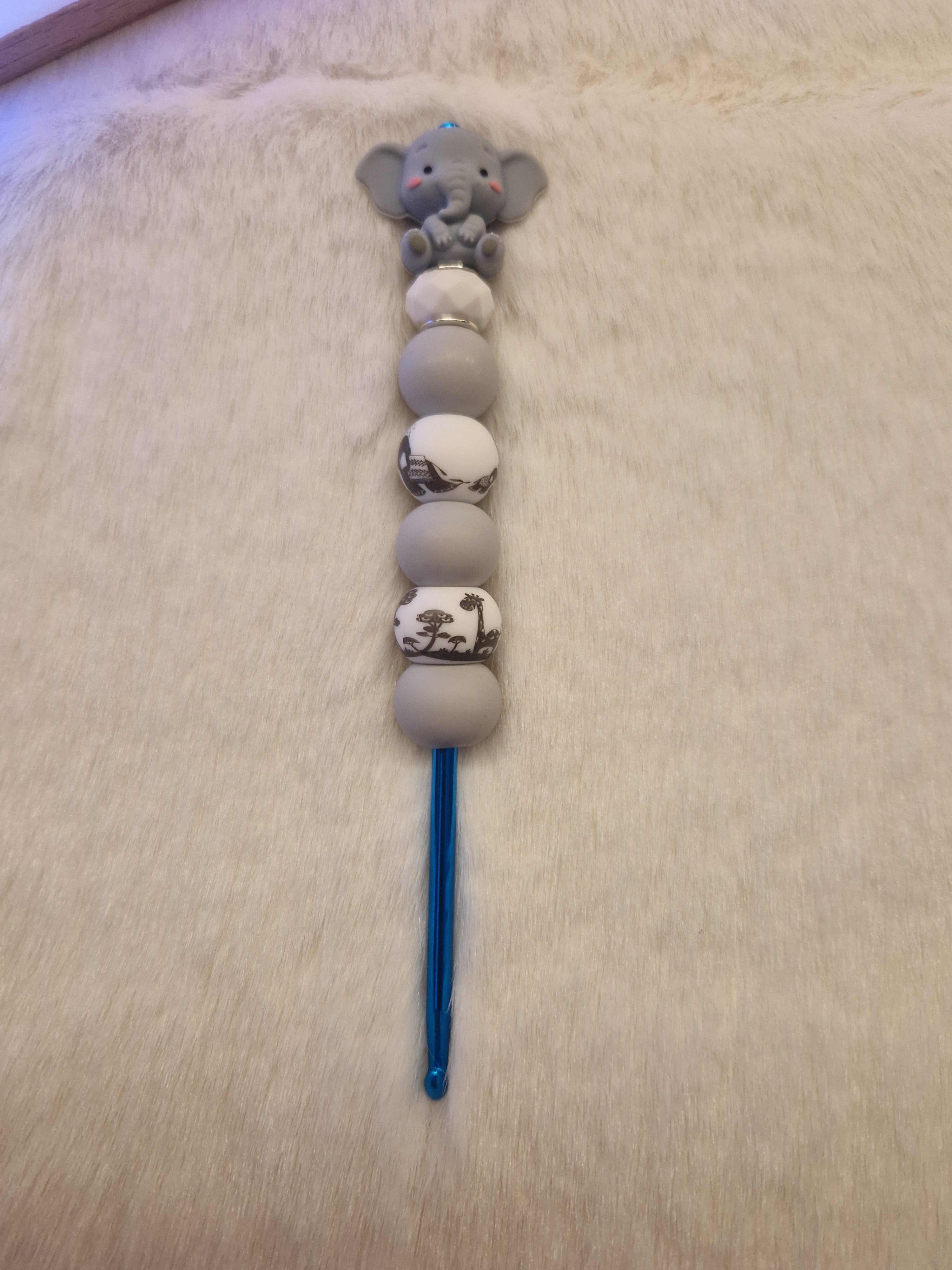🧶 Design-Häkelnadel 4,0mm Kleiner Glückselefant“ – Ergonomisch & Herzlich