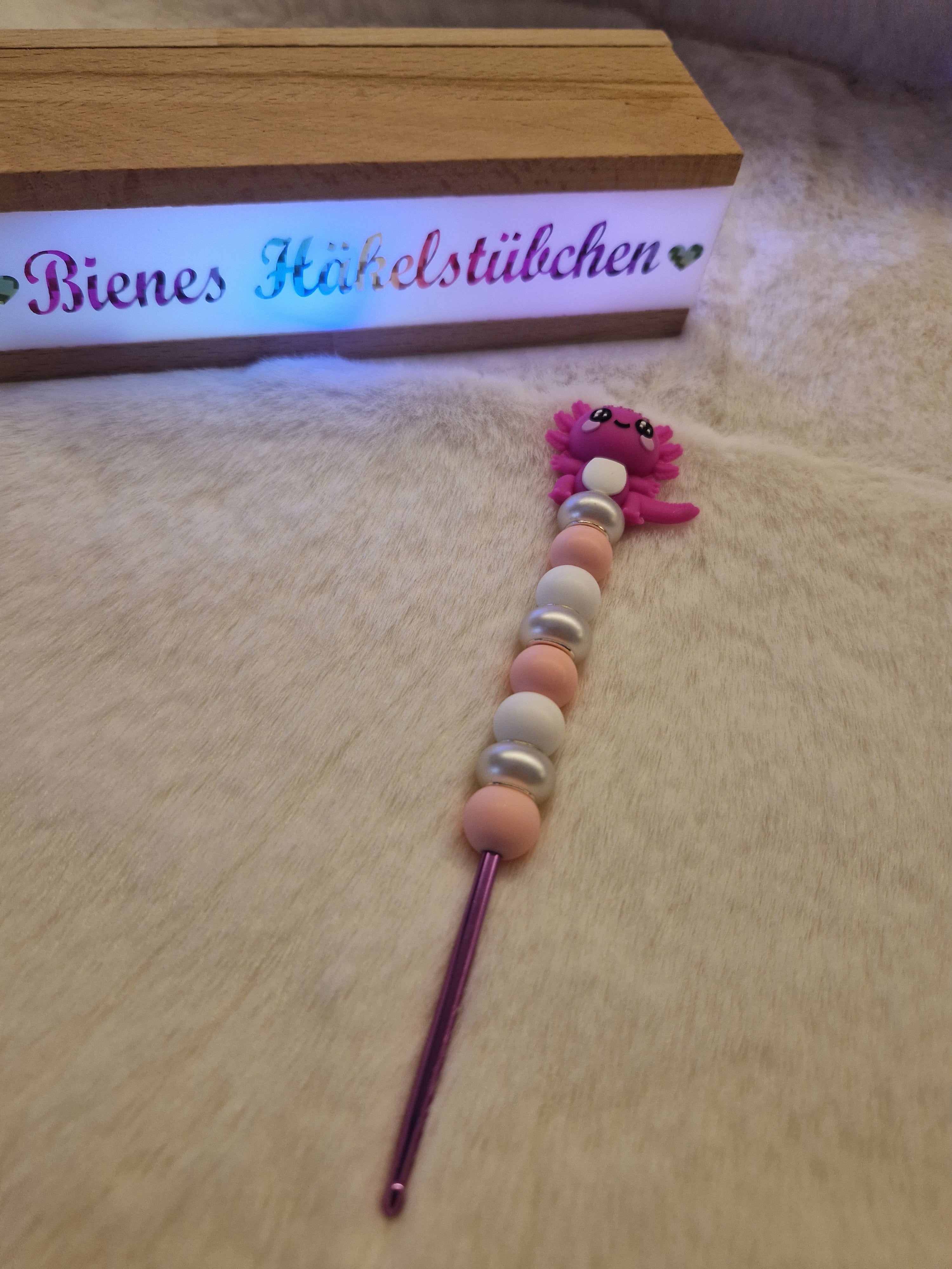 🧶 Ergonomische Schmuck-Häkelnadeln 3,25mm (Axolotl) Häkeln mit Stil & Komfort