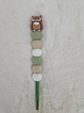 🦉 Handgemachte ergonomische Häkelnadel  5,0mm "Waldkauz" Design